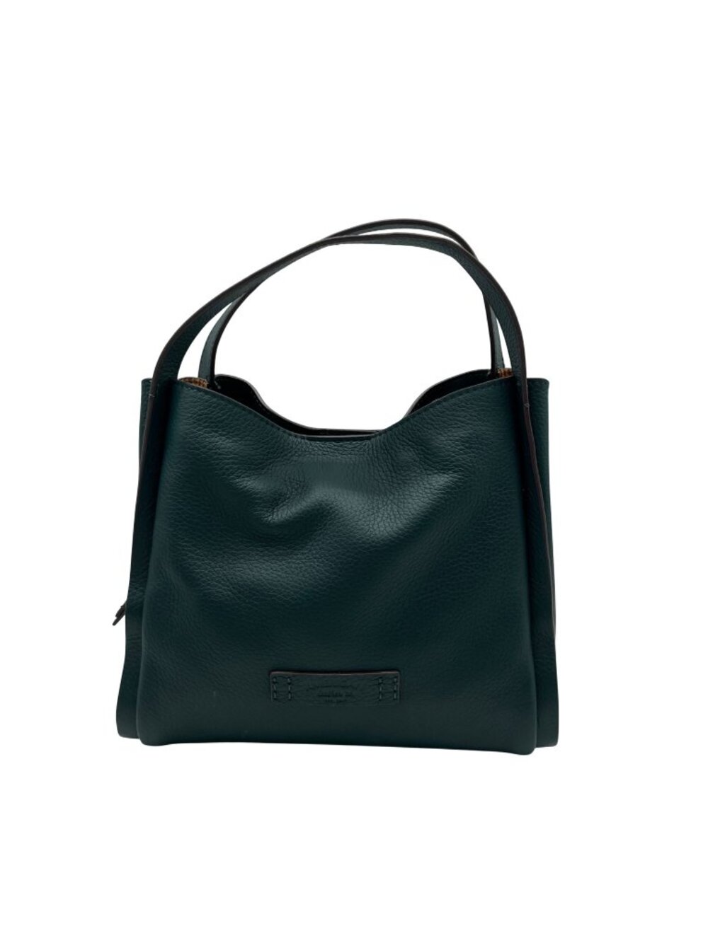 American Leather Dark Teal Pebbled Leather Convertible Crossbody